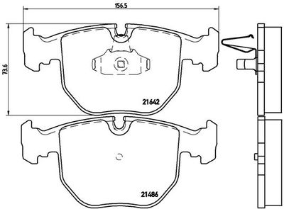 P06021 BREMBO Комплект тормозных колодок, дисковый тормоз