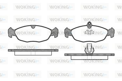 P293330 WOKING Комплект тормозных колодок, дисковый тормоз