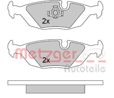 1170284 METZGER Комплект тормозных колодок, дисковый тормоз