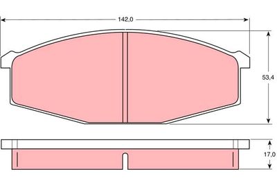 GDB747 TRW Комплект тормозных колодок, дисковый тормоз