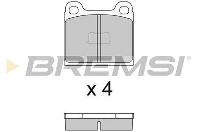 BP2054 BREMSI Комплект тормозных колодок, дисковый тормоз