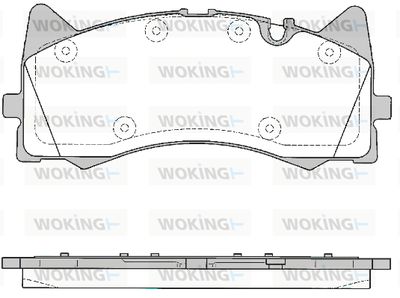 P1681300 WOKING Комплект тормозных колодок, дисковый тормоз