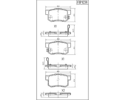 FBP4238 FI.BA Комплект тормозных колодок, дисковый тормоз