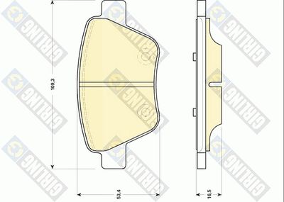 6118414 GIRLING Комплект тормозных колодок, дисковый тормоз