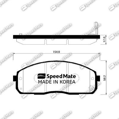 SMBPH030 SpeedMate Комплект тормозных колодок, дисковый тормоз