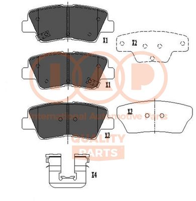 70407095 IAP QUALITY PARTS Комплект тормозных колодок, дисковый тормоз