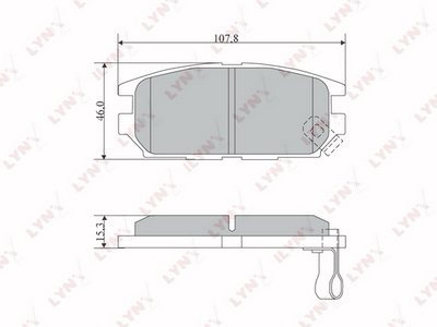 BD5517 LYNXauto Комплект тормозных колодок, дисковый тормоз