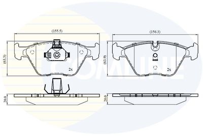 CBP01744 COMLINE Комплект тормозных колодок, дисковый тормоз