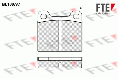 BL1007A1 FTE Комплект тормозных колодок, дисковый тормоз