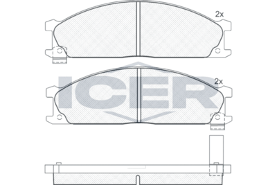 140886 ICER Комплект тормозных колодок, дисковый тормоз