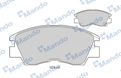 MBF015006 MANDO Комплект тормозных колодок, дисковый тормоз