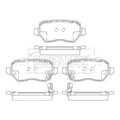 BBP2609 BORG & BECK Комплект тормозных колодок, дисковый тормоз