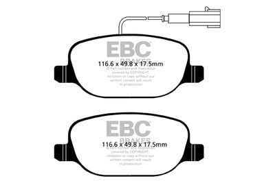 DP42080R EBC Brakes Комплект тормозных колодок, дисковый тормоз