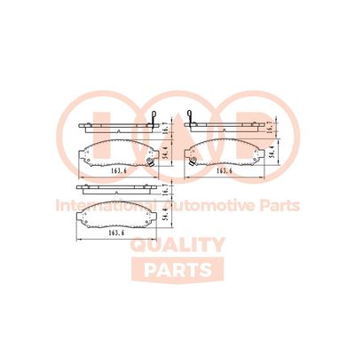 70413047 IAP QUALITY PARTS Комплект тормозных колодок, дисковый тормоз