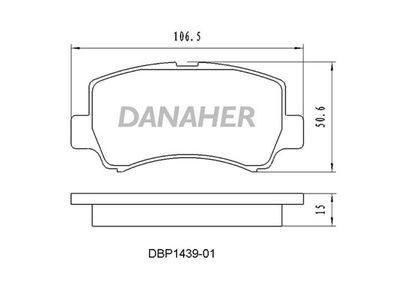 DBP143901 DANAHER Комплект тормозных колодок, дисковый тормоз