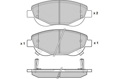 121421 E.T.F. Комплект тормозных колодок, дисковый тормоз