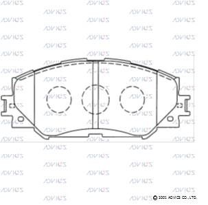 SN138 ADVICS Комплект тормозных колодок, дисковый тормоз