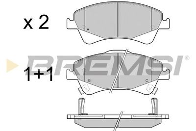 BP3422 BREMSI Комплект тормозных колодок, дисковый тормоз