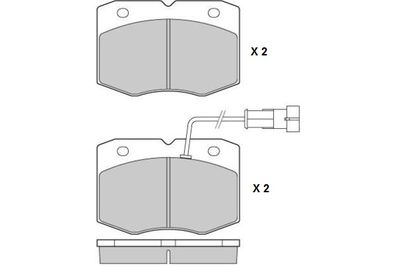 120949 E.T.F. Комплект тормозных колодок, дисковый тормоз