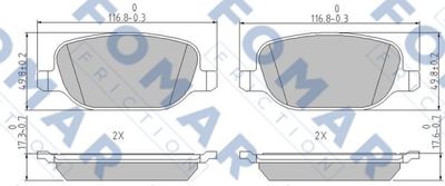 FO913581 FOMAR Friction Комплект тормозных колодок, дисковый тормоз