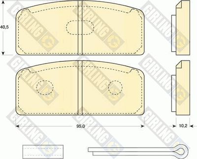 6101083 GIRLING Комплект тормозных колодок, дисковый тормоз