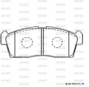 H1N009 ADVICS Комплект тормозных колодок, дисковый тормоз