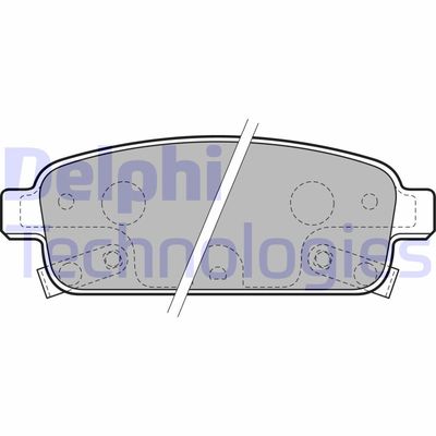 LP2167 DELPHI Комплект тормозных колодок, дисковый тормоз