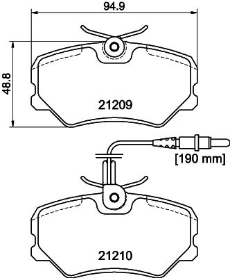 PCP1539 DON Комплект тормозных колодок, дисковый тормоз