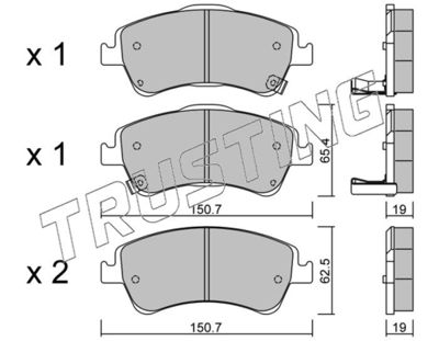 8110 TRUSTING Комплект тормозных колодок, дисковый тормоз