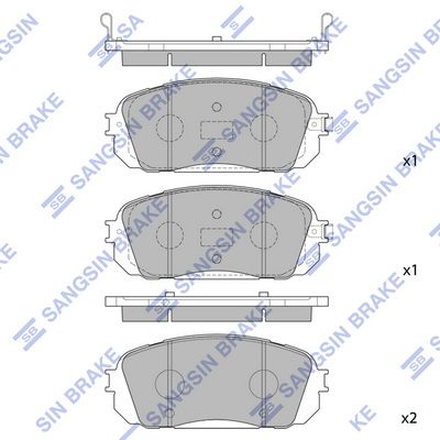 SP1191 Hi-Q Комплект тормозных колодок, дисковый тормоз