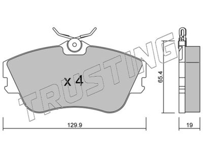 1670 TRUSTING Комплект тормозных колодок, дисковый тормоз