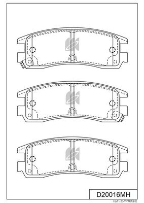 D20016MH MK Kashiyama Комплект тормозных колодок, дисковый тормоз