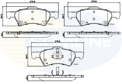 CBP31163 COMLINE Комплект тормозных колодок, дисковый тормоз