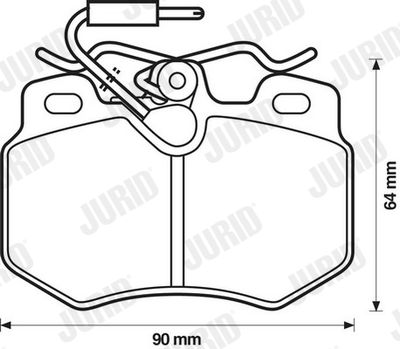 571406D JURID Комплект тормозных колодок, дисковый тормоз