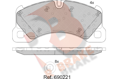 RB1921 R BRAKE Комплект тормозных колодок, дисковый тормоз