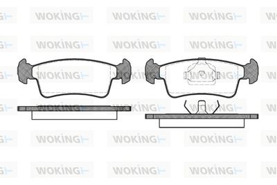 P340300 WOKING Комплект тормозных колодок, дисковый тормоз