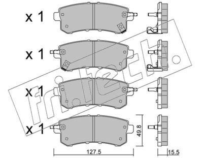 11550 fri.tech. Комплект тормозных колодок, дисковый тормоз