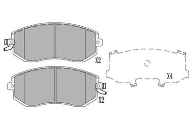 KBP8025 KAVO PARTS Комплект тормозных колодок, дисковый тормоз