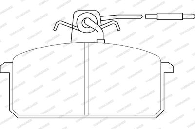 WBP20946A WAGNER Комплект тормозных колодок, дисковый тормоз