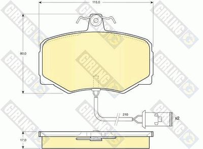 6104211 GIRLING Комплект тормозных колодок, дисковый тормоз