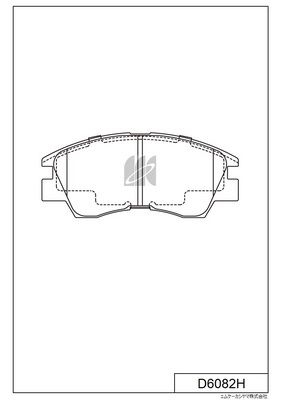 D6082H MK Kashiyama Комплект тормозных колодок, дисковый тормоз