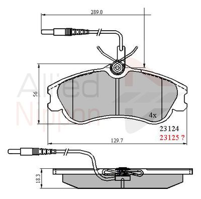 ADB1174 COMLINE Комплект тормозных колодок, дисковый тормоз