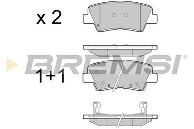 BP3456 BREMSI Комплект тормозных колодок, дисковый тормоз