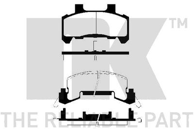 229206 NK Комплект тормозных колодок, дисковый тормоз