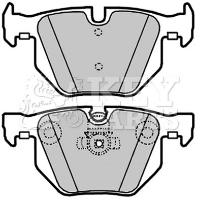 KBP1937 KEY PARTS Комплект тормозных колодок, дисковый тормоз