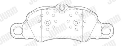 573804J JURID Комплект тормозных колодок, дисковый тормоз