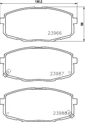 NP6023 NISSHINBO Комплект тормозных колодок, дисковый тормоз