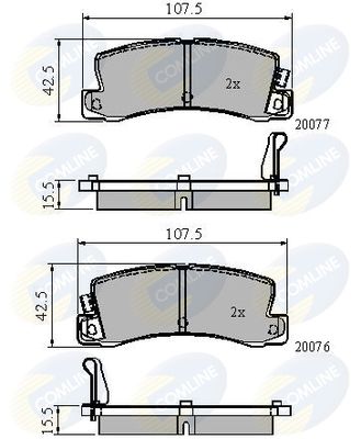 CBP3864 COMLINE Комплект тормозных колодок, дисковый тормоз