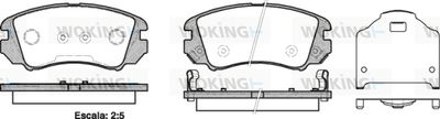 P853322 WOKING Комплект тормозных колодок, дисковый тормоз