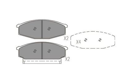 KBP6600 KAVO PARTS Комплект тормозных колодок, дисковый тормоз